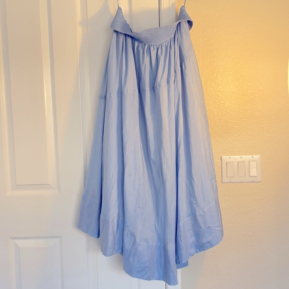 Donna Karan Vintage DKNY Pure 100% Silk Sky Blue Wrap Skirt - Picture 6 of 17